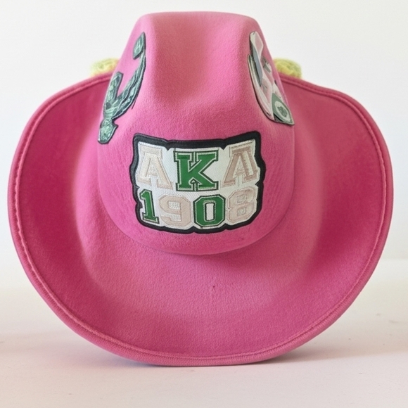 Alpha Kappa Alpha Pink Embroidered Women\'s Hat